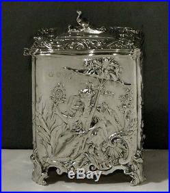 English Sterling Tea Caddy CHINESE 1893 12 oz
