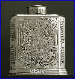 English Sterling Tea Caddy CHINESE TASTE 1722