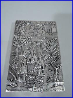 Exotic Case Antique Asian China Trade Card Modish Exotics Chinese Silver
