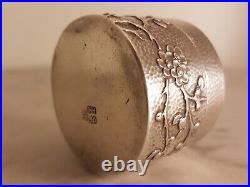 Exquisite Antique Chinese Wang Hing Silver Blossom Box 1890