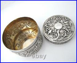 Fabulous antique Chinese Export silver box Hung Chong c 1890