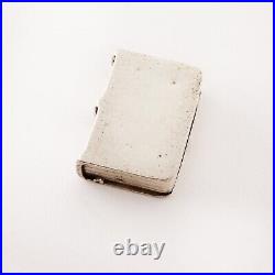 Figural Mk Chinese Export 880 Silver Vinaigrette, Pill Box Book Form No Mono