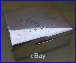 Fine Antique Chinese Export silver cigarette box, 278 grams, Tuckchang