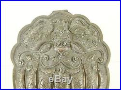 Fine Antique Chinese Sterling Silver Bat Buddha Hand Box Japanese Emperor Meiji
