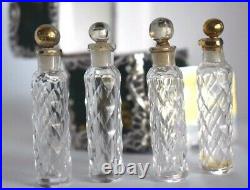 Fine Antique Enamel English Chinoiserie Sterling Silver Perfume Bottle ETUI Box