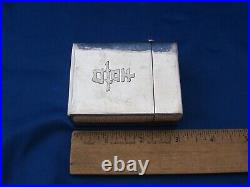 Fine CHINESE Silver CIGARETTE PACK BOX-Chinese Character-Heavy-Marked FC