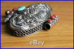 Fine and Old Chinese / Tibetan Silver Pendent Silver Box marked 925