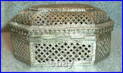Fine old Chinese reticulated silver box