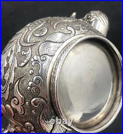 Finely decorated Dragon Chinese silver teapot