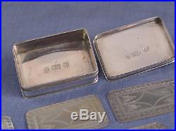 Georgian Chinese Pearl Gaming Counters Antique Silver Box Nathaniel Mills 1831