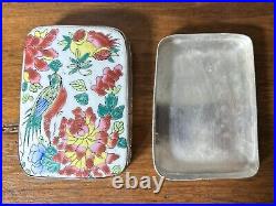 Gorgeous Handmade Chinese Porcelain & Silver Shard Box