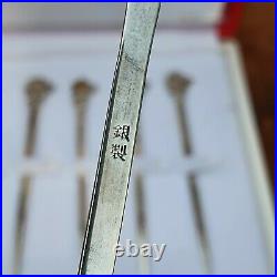 Hallmarked Silver x5 Hair Sticks Pins Chinese Japanese Boxed