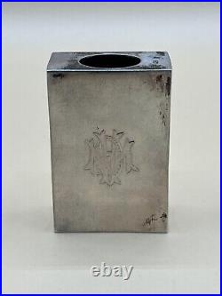 Hung Chong & Co Match Box Case Chinese Export Sterling Silver