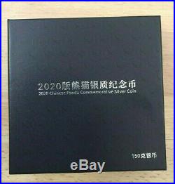 In Hand 2020 China Chinese 150g 150 Gram Panda Silver Proof Coin BOX COA EBUX