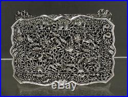 Indian Export Silver Box SIGNED CHINESE MARKET SEA LIFE