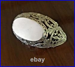 Indian antique/vintage silver ornate pierced dish 99 grams marked 800