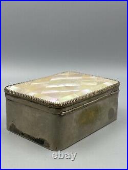 Japanese / Chinese Silvered And Mother Of Pearl Table Box Christies Lot Label