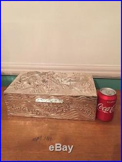 Japanese Chinese / Sterling / Solid Silver Massive Dragon Box