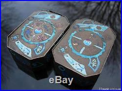 LOT OF TWO ANTIQUE CHINESE ENAMEL METAL, POSSIBLY SILVER BOXES