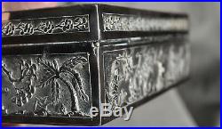 Large Antique Chinese Export Silver Box