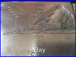 Large Chinese Sterling Silver Cigarette Card Case Box 211g
