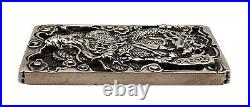 Large Silver Chinese Medallion With Dragon