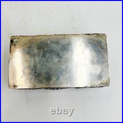 Luenwo Chinese Sterling Silver Repousse Chrysanthemum Cigar Cigarette Box c1900