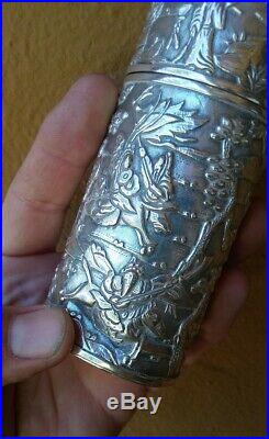 Magnificent Antique Chinese Silver Box 19th Century 1800s Superb
