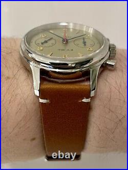 Mens Pilot Watch Mechanical Chronograph St1963 Chinese Airforce Homage 2 Straps