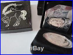 More RARE 1994 CHINESE 1 OZ UNICORN 99.9% SILVER 10 YUAN COIN UNC With BOX & CERT