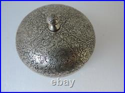 Museum Antique 19th C Chinese Persian Ottoman Islamic Solid Silver Apple Box