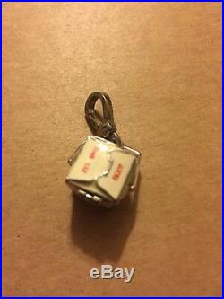 NEW JUICY COUTURE Collectible Silver Chinese TAKEOUT BOX CHARM