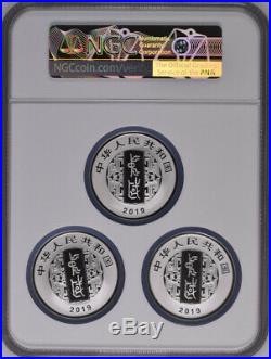 NGC PF70 2019 Chinese Calligraphy Art (2nd) Silver Coins Set Come with BOX, COA