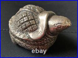 NICE Chinese Silver Turtle Pill Box