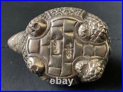 NICE Chinese Silver Turtle Pill Box