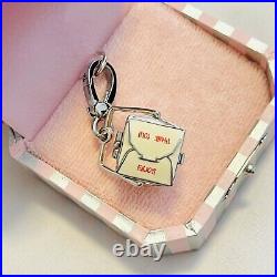 NWB Juicy Couture Chinese Takeout Box Silver Charm RARE