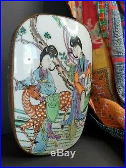 Old Chinese Enameled Silver-Plated Box beautiful collection and accent piece
