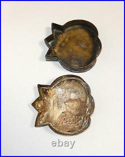 Old Chinese Silver Gilt Bronze Cloisonne Repousse Enamel Fruit Design Jar Box