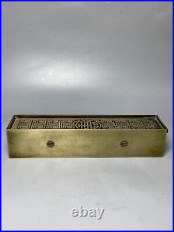 Old Chinese Silver White Bronze Dynasty brass HandMade incense burner Box