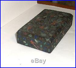 Old Silver Gilt Metal Chinese Repousse Cloisonne Enamel Humidor Box