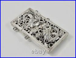 One Chinese export silver dragon openwork trinket incense fragrance card box