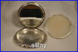 Poudrier Chinois Ancien Argent Massif Antique Solid Silver Chinese Compact Box