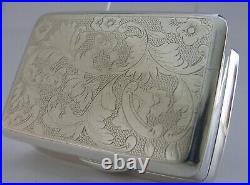 RARE ANTIQUE CHINESE EXPORT SOLID SILVER SNUFF BOX c1860 ENG FREDDY VICTORIAN