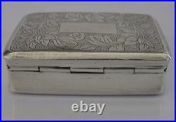 RARE ANTIQUE CHINESE EXPORT SOLID SILVER SNUFF BOX c1860 VICTORIAN ANTIQUE