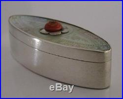 RARE CHINESE EXPORT SILVER AND MOTHER OF PEARL BOX c1850 ANTIQUE