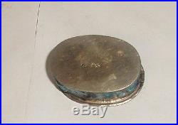 Rare Old Chinese Silver Cloisonne Repousse Enamel Mirror Frog, Fish Jar Box