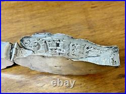 RARE Signed Antique Chinese Export Sterling Silver Snuff/ Opium/ Pill Box ML