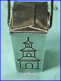 RARE Vintage Tiffany & Co Sterling Silver Chinese Take Out Pill Box 925