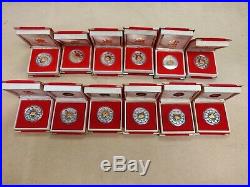 RCM 1998 2009 CHINESE LUNAR ZODIAC $15.925 SILVER PROOF COMPLETE SET Boxed