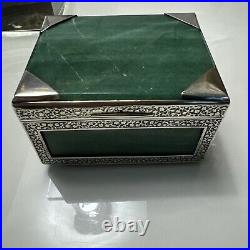 Rare Casket Box About 1900 Jade Silver China